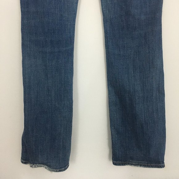 Lucky Brand Womens 4/27 The Sweet Jean Boot Embroidered Cotton Blend Medium Wash - Picture 5 of 12